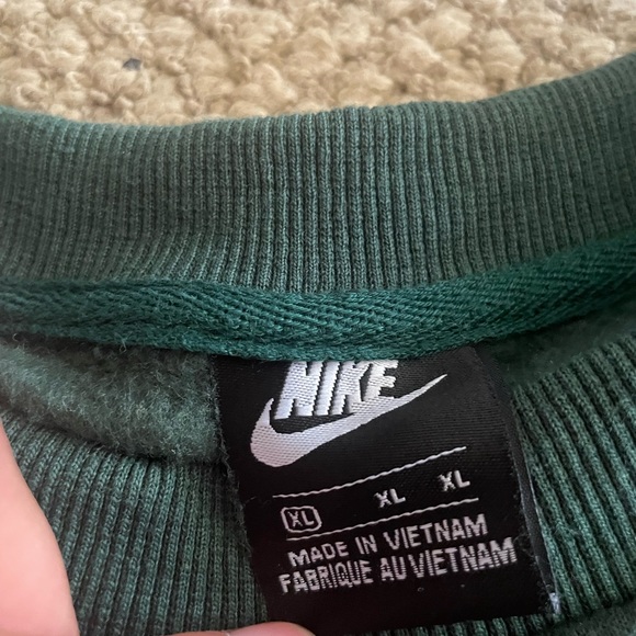 Vintage Nike Varsity Crewneck Green y2k 2000s fall comfy - Picture 3 of 3